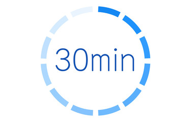 所要時間の目安アイコンのベクターイラスト