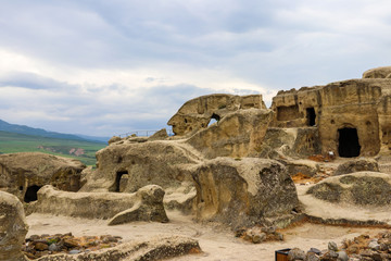 Old cave city Uplistsikhe in Caucasus mountains, Georgia