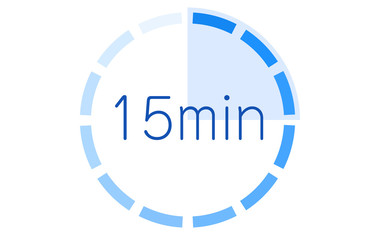 所要時間の目安アイコンのベクターイラスト