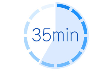 所要時間の目安アイコンのベクターイラスト