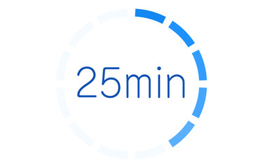 所要時間の目安アイコンのベクターイラスト