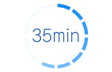 所要時間の目安アイコンのベクターイラスト