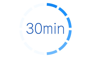 所要時間の目安アイコンのベクターイラスト