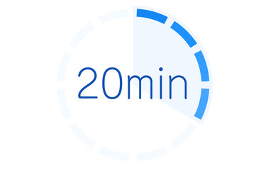 所要時間の目安アイコンのベクターイラスト