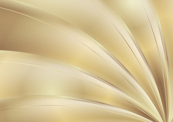 Golden luxury smooth waves abstract vector art background