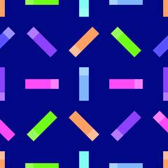 Colorful Bookmark Dark Background Seamless Pattern