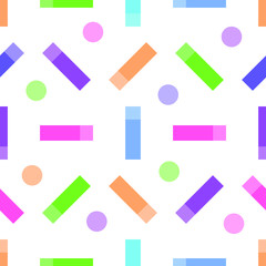 Colorful Bookmark White Dotted Seamless Pattern