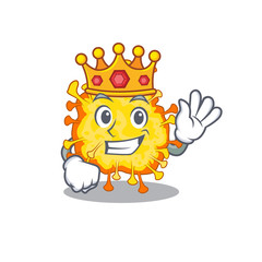 The Royal King of minacovirus cartoon character design with crown