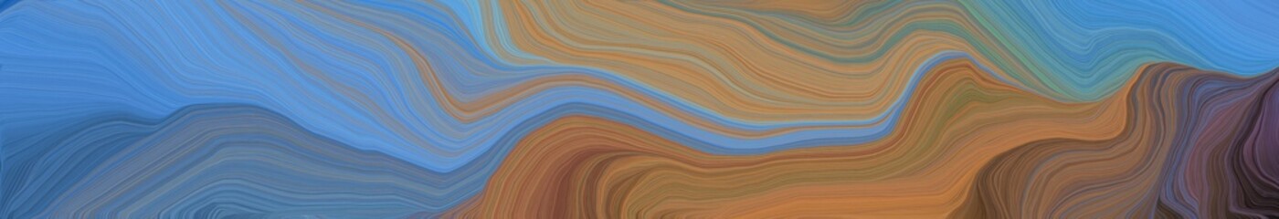 creative banner with slate gray, peru and brown color. abstract waves design