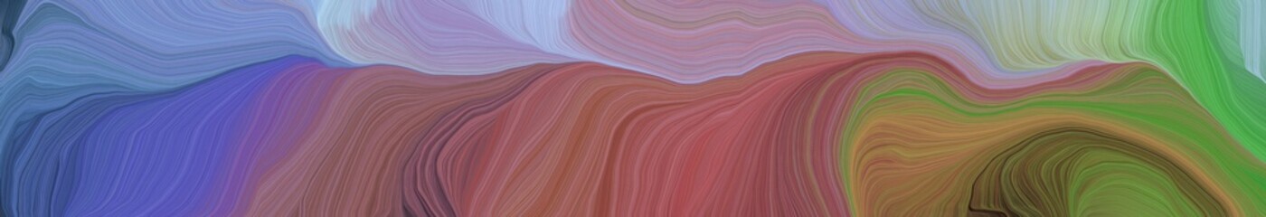 landscape banner with waves. modern waves background design with pastel brown, medium purple and light slate gray color