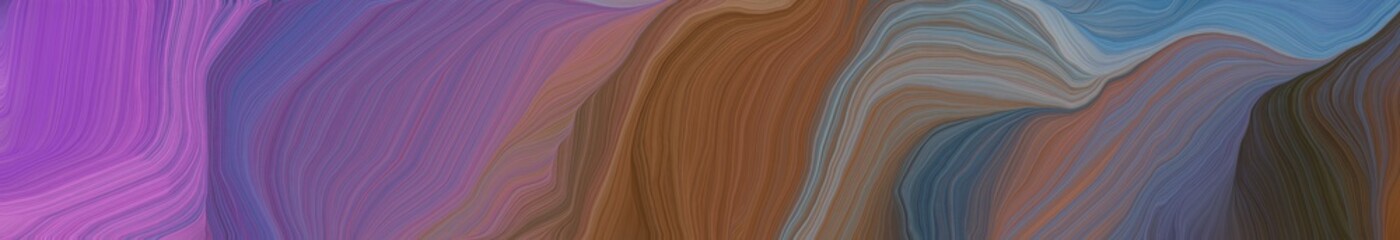 wide colored background banner with old lavender, old mauve and moderate violet color. abstract waves illustration