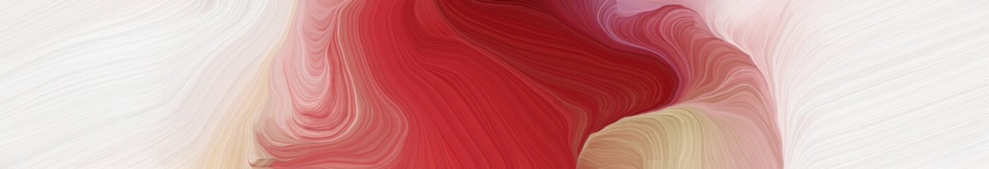 dynamic wide colored banner. modern soft swirl waves background illustration with firebrick, linen and indian red color