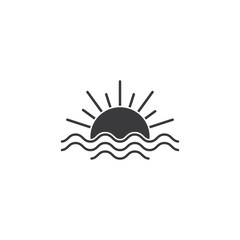 sun illustration  logo vector