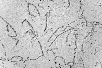 The texture of the foam concrete wall is painted in a natural gray color. The decorative panel. Background for the designer