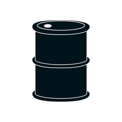 oil black barrel icon, silhouette style