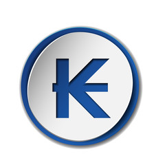 Obraz premium Kip currency symbol on colored circle flat icon