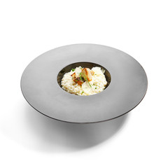 Porcini risotto closeup view