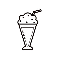 Isolated coffee cup line style icon vector design