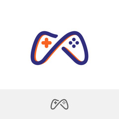 Infinite game pad logo icon design vector illustration © Vectoro