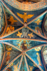 Lublin, Poland - Medieval frescoes and architecture inside the Holy Trinity Chapel within Lublin Castle royal fortress in historic old town quarter © Art Media Factory
