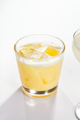 Lemon pie cocktail close up