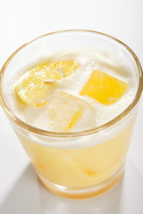 Lemon pie cocktail close up