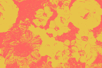 Abstract background in the form of flowers in a bouquet. Lots of different colors, chamomile, peonies, dandelions. A bouquet of flowers at close range. Vector eps illustration.