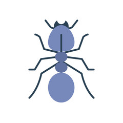 wood ant icon, flat style