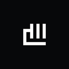 Minimal elegant monogram art logo. Outstanding professional trendy awesome artistic DM MD DW WD initial based Alphabet icon logo. Premium Business logo White color on black background