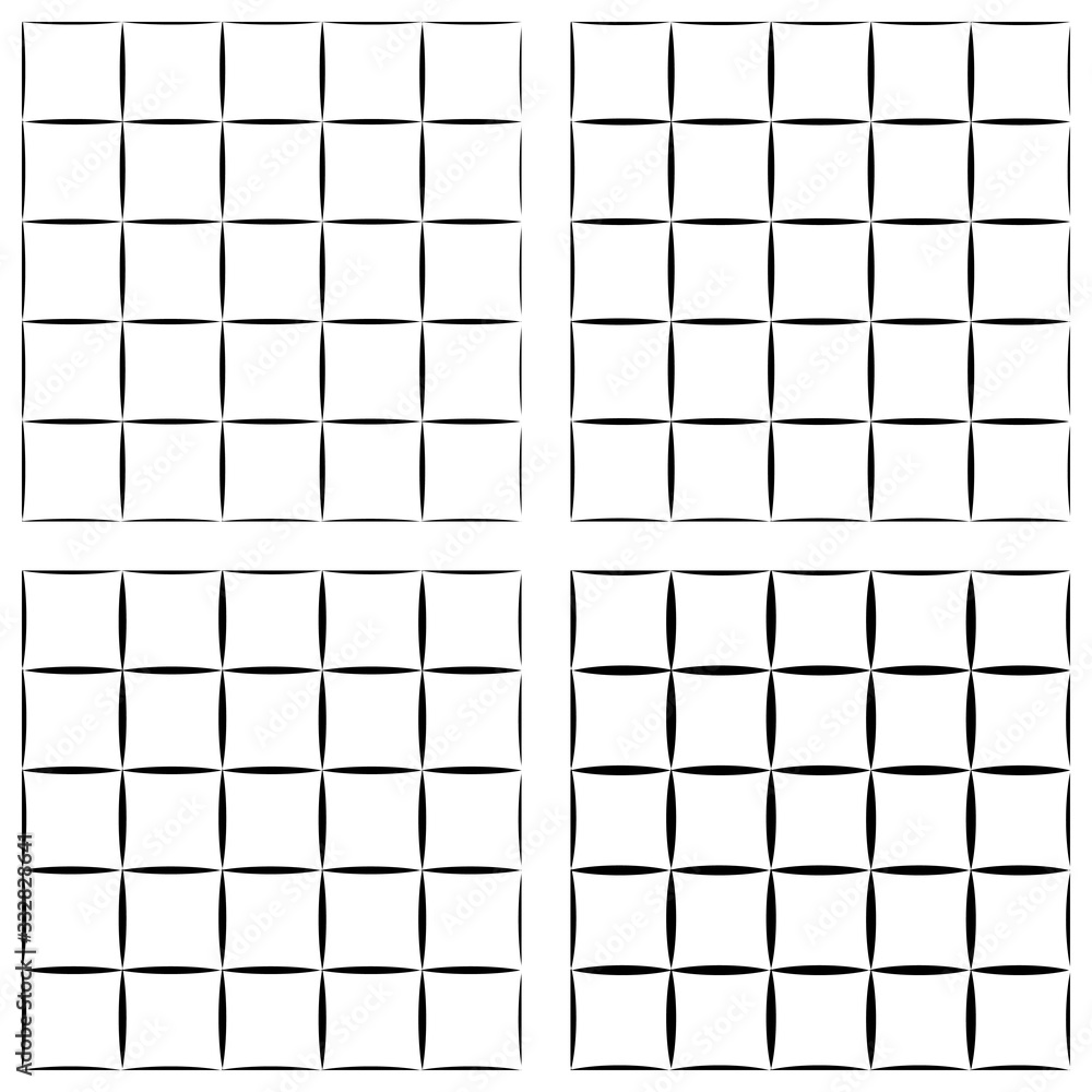 Poster Set seamless pattern grid tiles, vector grid cells, tile pattern