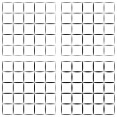 Set seamless pattern grid tiles, vector grid cells, tile pattern