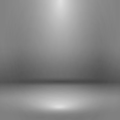 Empty gray studio room with lighting effect, used as background for display your products. Vector