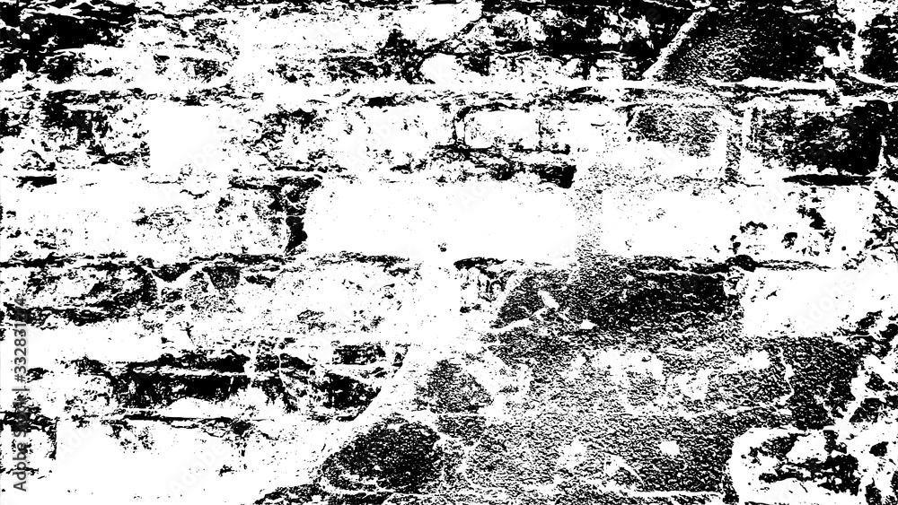 Poster grunge vector texture. black and white urban pattern. wall surface background. distressed dirty over