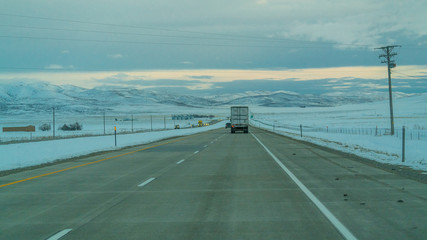 Winter highway driving