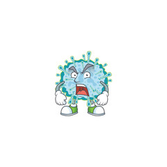 Coronavirus illness mascot design concept showing angry face