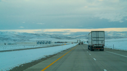 Winter highway driving