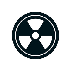 nuclear symbol icon, silhouette style