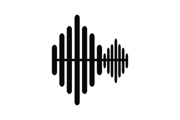 sound wave isolated on white background