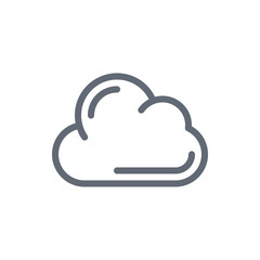 Cloud Vector Colour With Line Icon Illustration