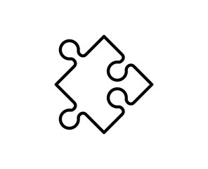 Puzzle line icon