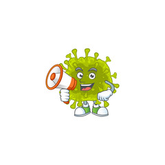 A picture of coronavirus spread with a megaphone
