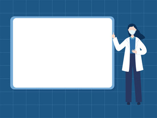 Obraz premium Doctor and blank screen