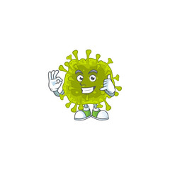 Call me funny gesture coronavirus spread mascot cartoon design