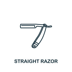 Straight Razor icon from barber shop collection. Simple line element Straight Razor symbol for templates, web design and infographics