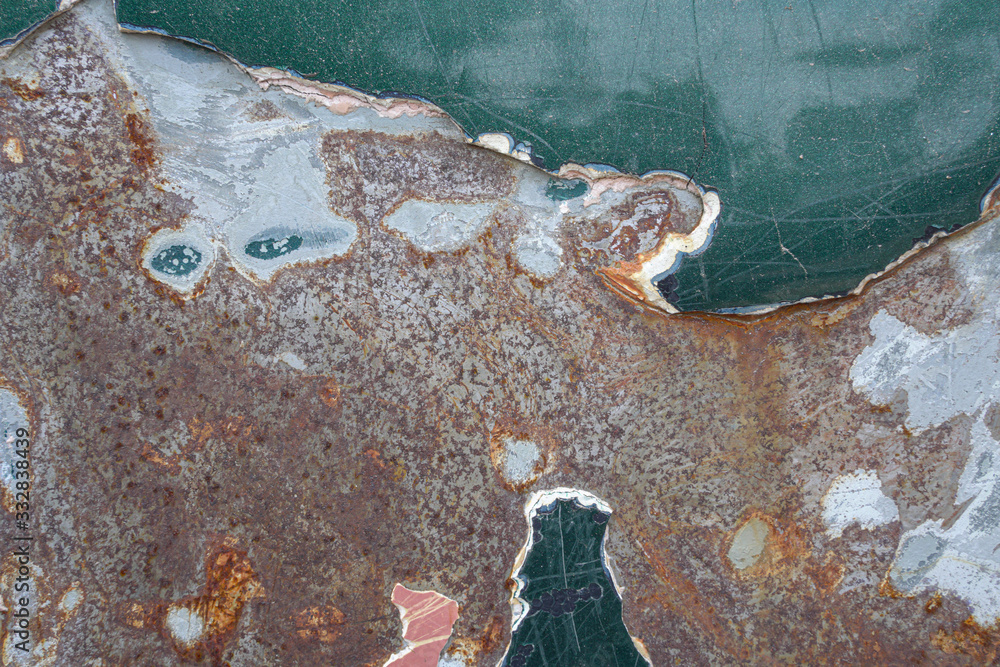 Poster the car rust surface background and texture