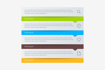 Modern vector abstract infographic with 4 steps or processes elements and marketing icons. Business concept timeline.