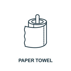 Paper Towel icon from cleaning collection. Simple line element Paper Towel symbol for templates, web design and infographics