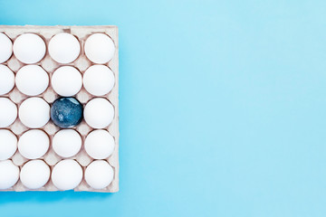 Easter eggs in a container.