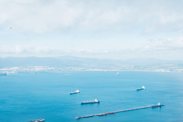 Sea view from Gibraltar rock.