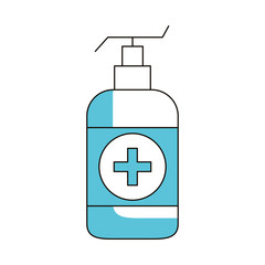 antibacterial soap bottle isolated icon vector illustration design